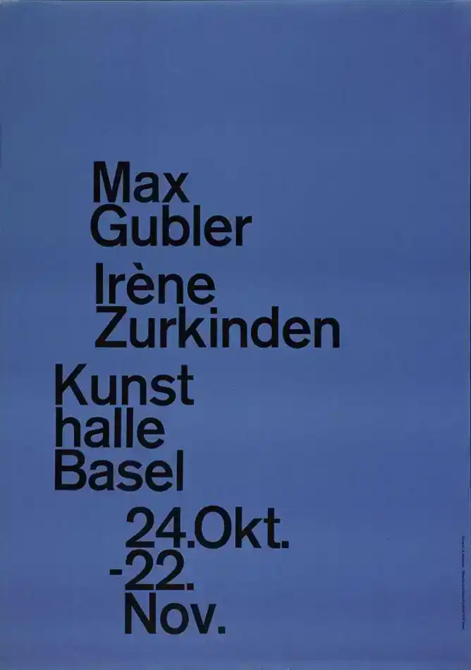 Historisches Schweizer Typo-Plakat, Zürich 1959
